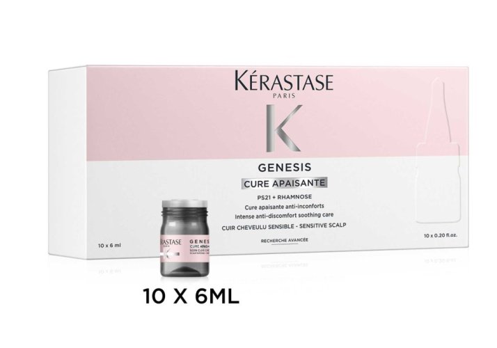 Kérastase Genesis Genesis Cure Apaisante – Kúra obnovujúca kvalitu a pružnosť vlasovej pokožky (10 × 6 ml)