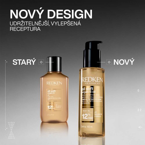 Redken All Soft Argan-6 Multi-Benefit Oil – Víceúčelový arganový olej pro suché vlasy 100 ml