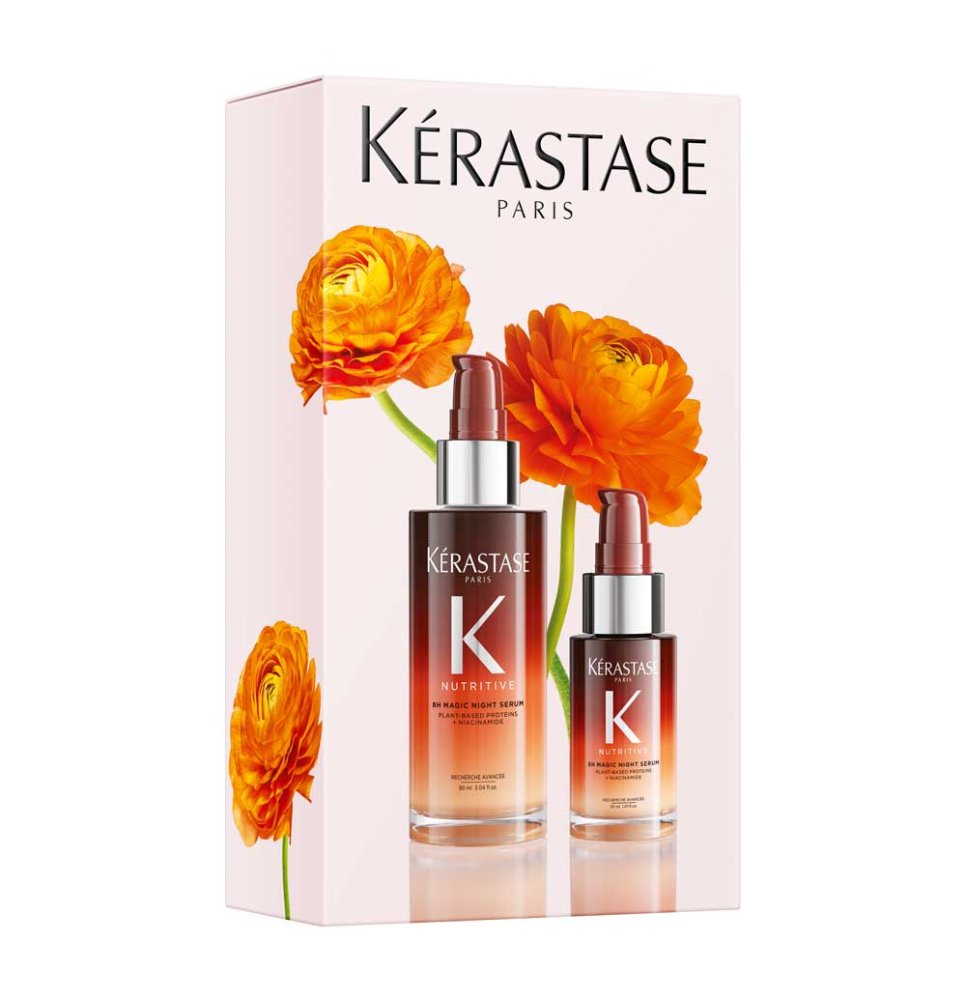 Levně Kérastase Nutritive Magic Night Serum Duo Spring Set – noční regenerační sérum pro hebké a zářivé vlasy 90 ml + 30 ml
