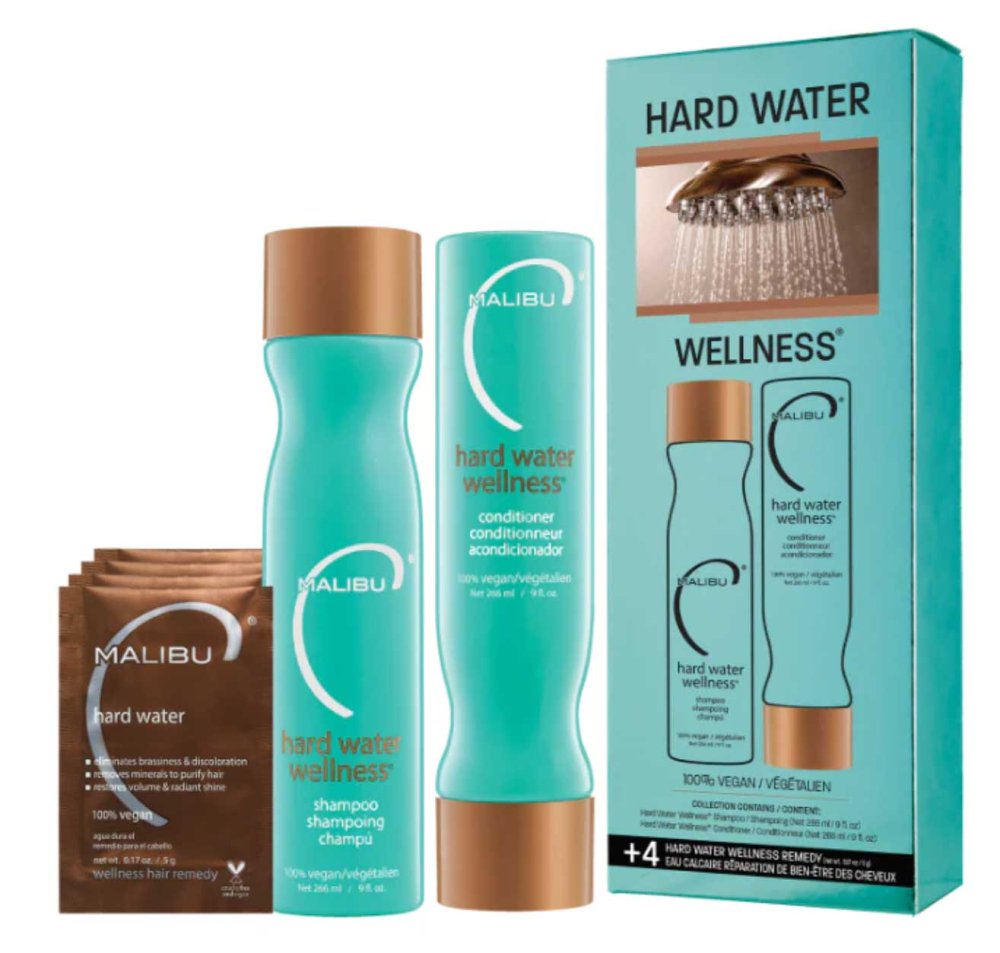 Levně Malibu Hard Water Wellness Collection šampon 266 ml + kondicionér 266 ml + wellness sáčky 4 ks dárková sada