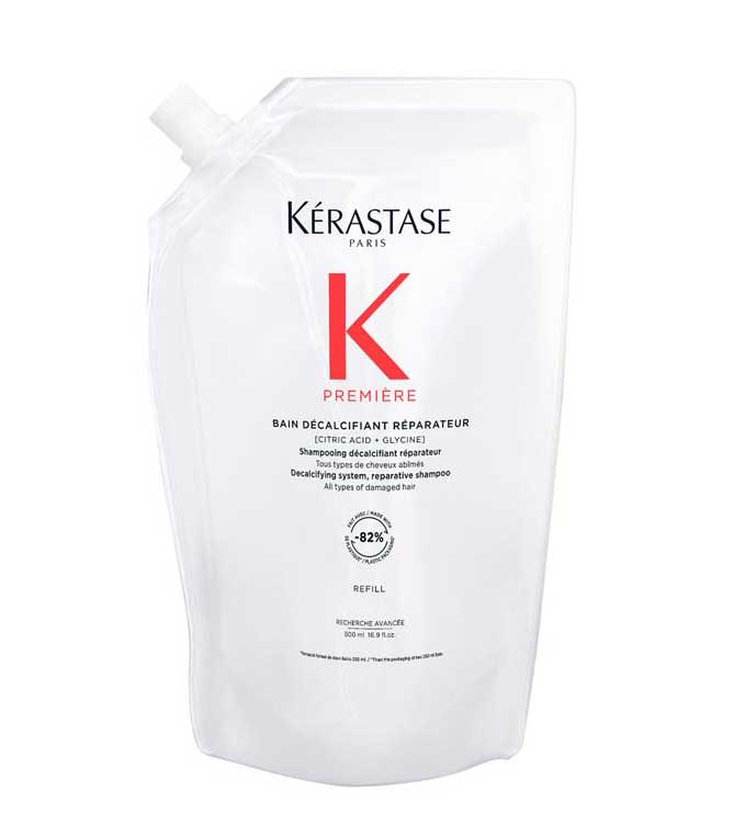 Levně Kérastase Première Bain Décalcifiant Réparateur obnovující odvápňující šamponová lázeň pro poškozené vlasy (náplň) 500 ml