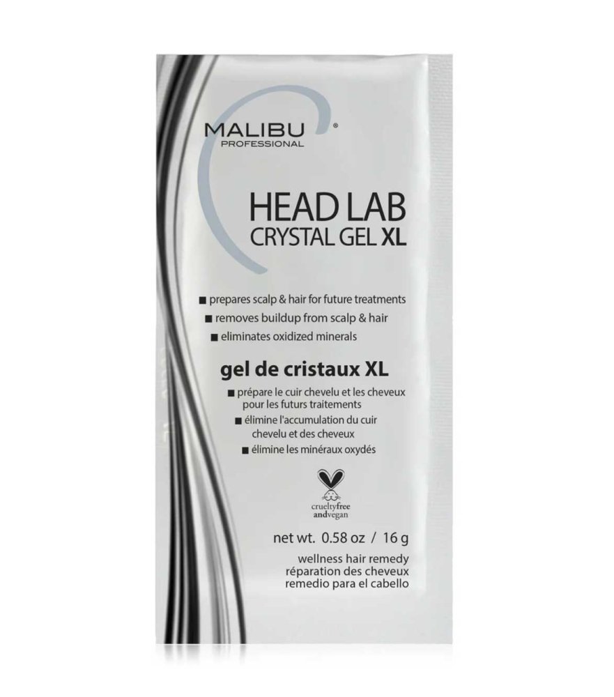 Levně Malibu C Crystal Gel XL – Profesionální detoxikační kúra pro vlasy a pokožku hlavy (1 sáček / 16g)