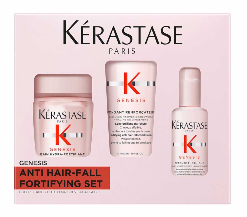 Levně Kérastase Genesis Discovery Set proti vypadávání vlasů – šampon Bain Hydra-Fortifiant 80 ml + kondicionér Fondant Renforçateur 75 ml + fluid Défense Thermique 45 ml