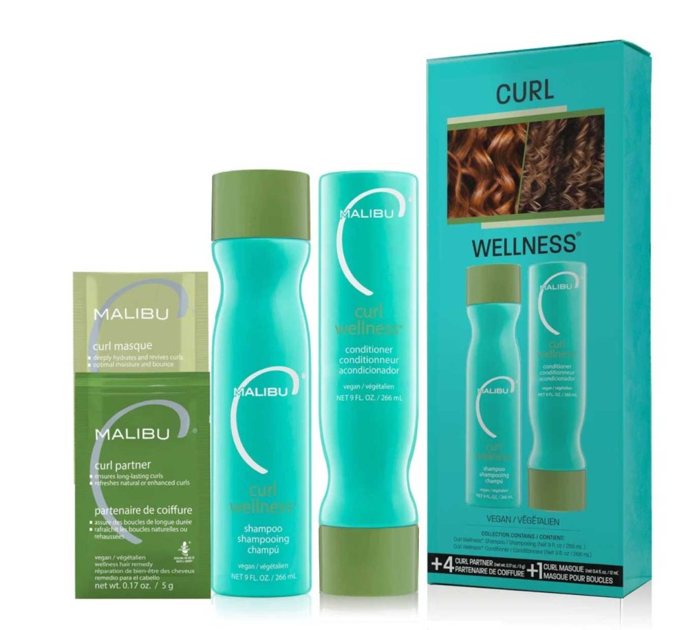 Malibu C Curl Wellness Collection šampon 266 ml + kondicionér 266 ml dárková sada