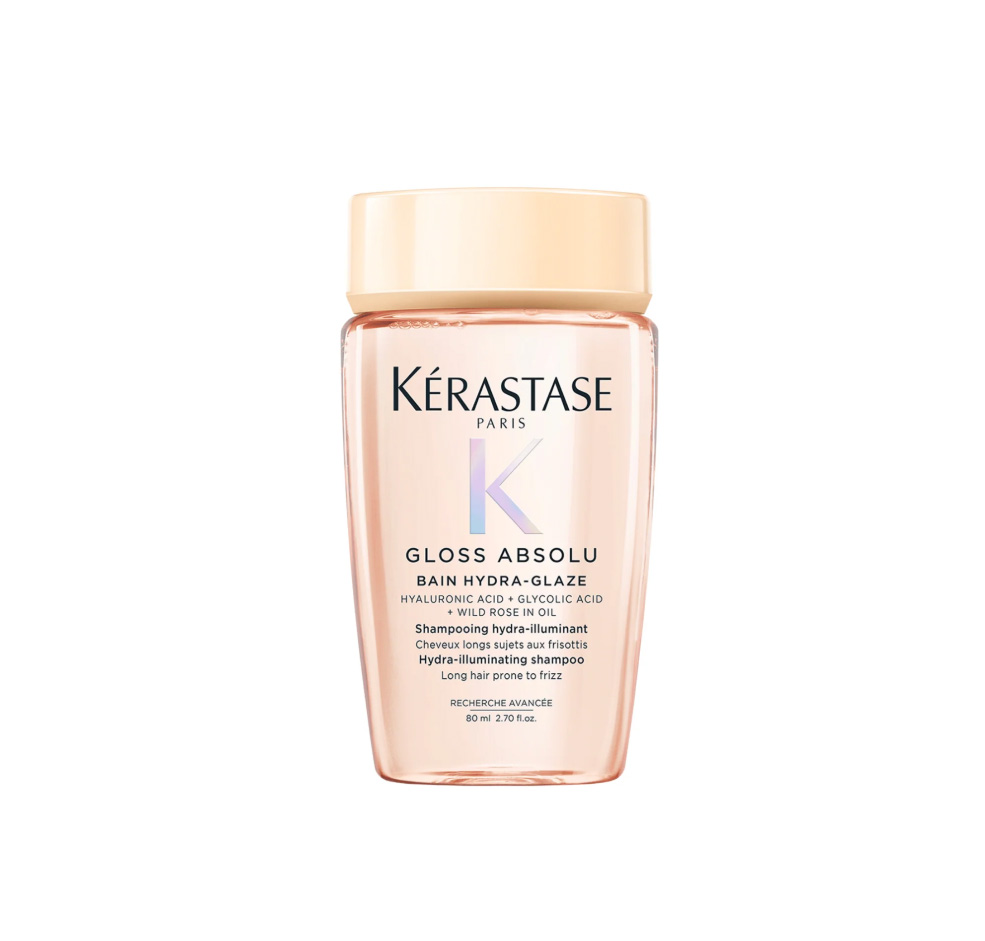 Levně Kérastase Gloss Absolu Bain Hydra-Glaze hydratačně-rozjasňující šampon proti krepovatění vlasů cestovní balení 80 ml