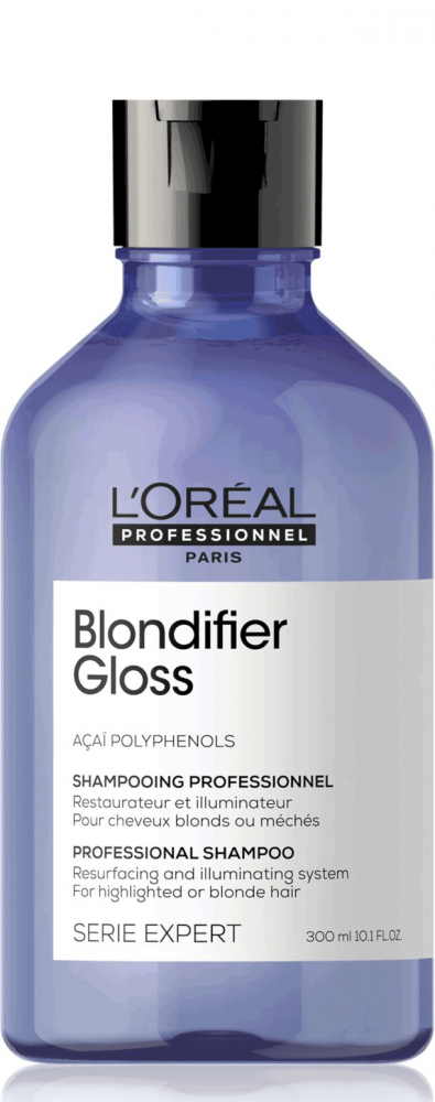 Levně L’Oréal Professionnel Serie Expert Blondifier Gloss shampoo 300 ml – obnovující šampon pro blond vlasy