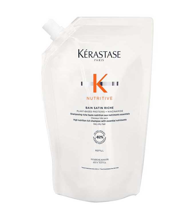 Levně Kérastase Nutritive Bain Satin Riche vysoce vyživující šampon pro velmi suché vlasy (náplň) 500 ml