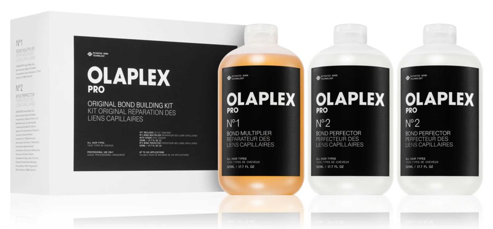 Olaplex The Original Bond Building Kit Nº.1 Bond Multiplier 525 ml + 2× Nº.2 Bond Perfector 525 ml