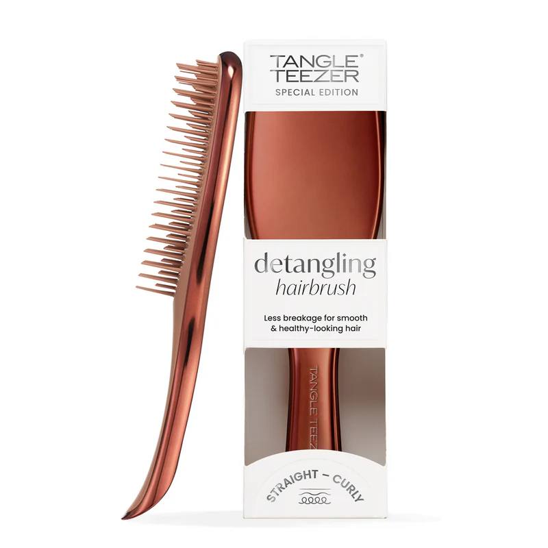 Levně Tangle Teezer The Ultimate Detangler Chrome Chocolate Bronze – profesionální kartáč na mokré vlasy bez tahání a lámání