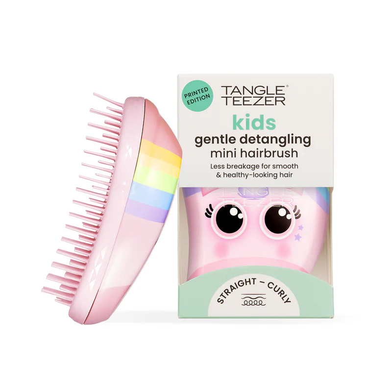 Levně Tangle Teezer The Original MINI Rainbow The Unicorn – dětský mini kartáč na mokré i suché vlasy bez tahání