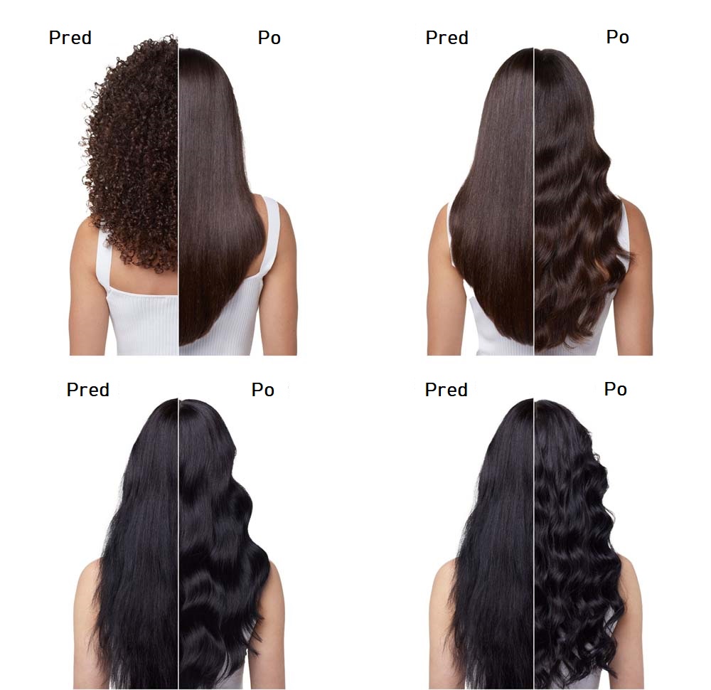 Loreal steampod výsledky po žehlení